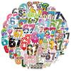 100PCS Cartoon Fun Numbers 6-7 Graffiti Stickers Waterproof for Luggage Water Cups Scooter