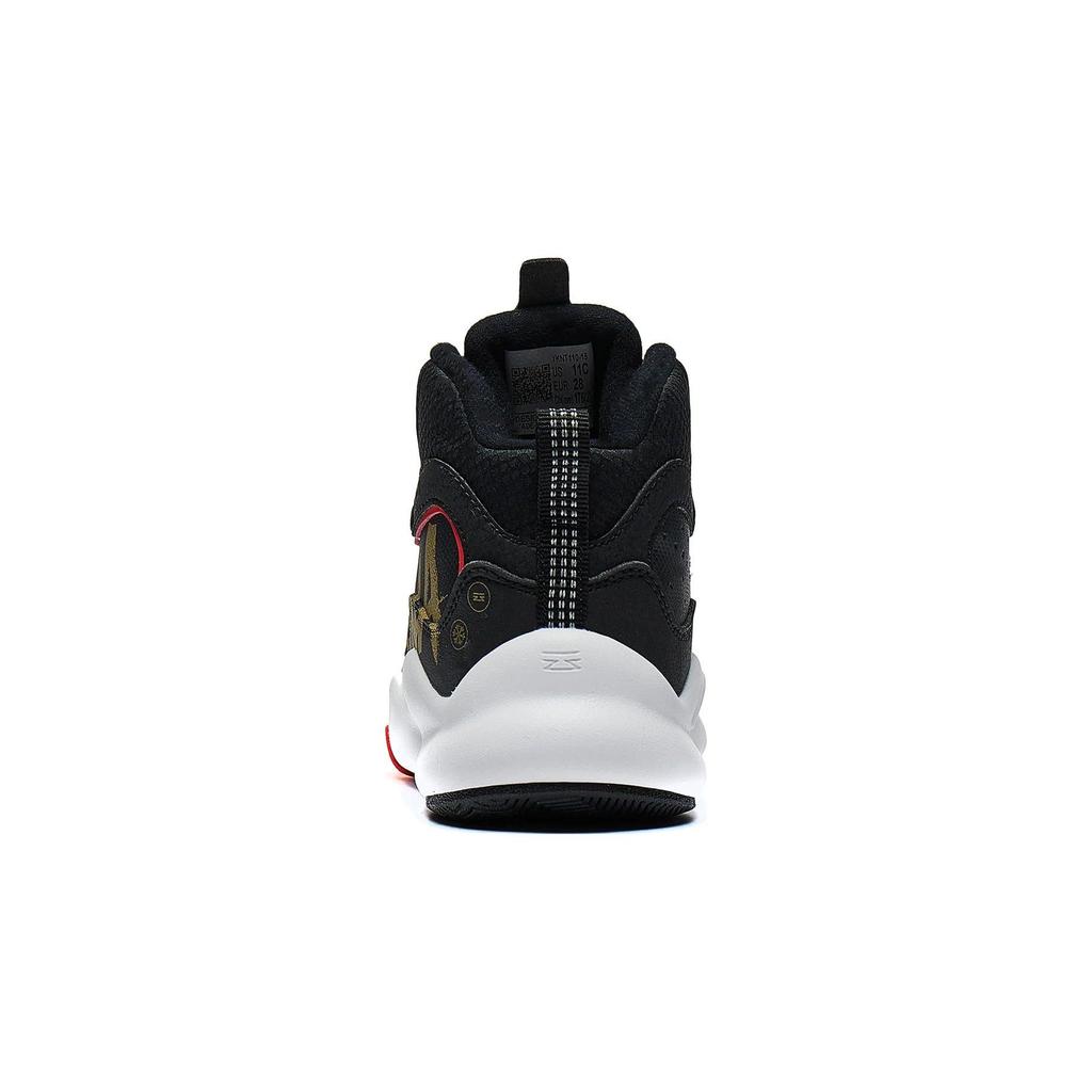 Li Ning Kids Yu Lei V2 Reflective Shock Absorption Mid-Top Running Shoes Kids running shoes Black YKNT110-15