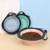 With Hanging Hook Pet Folding Bowl Bite Resistant Cat Dog Food Water Bowl Pet Travel Bowl  Outdoor