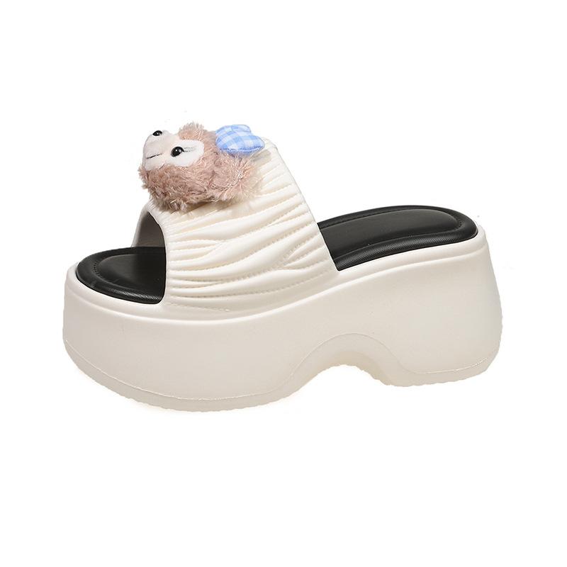 Fashion Cute Cartoon Cat Slippers for Women To Wear Spring New Small Height-increasing Cool Slippers