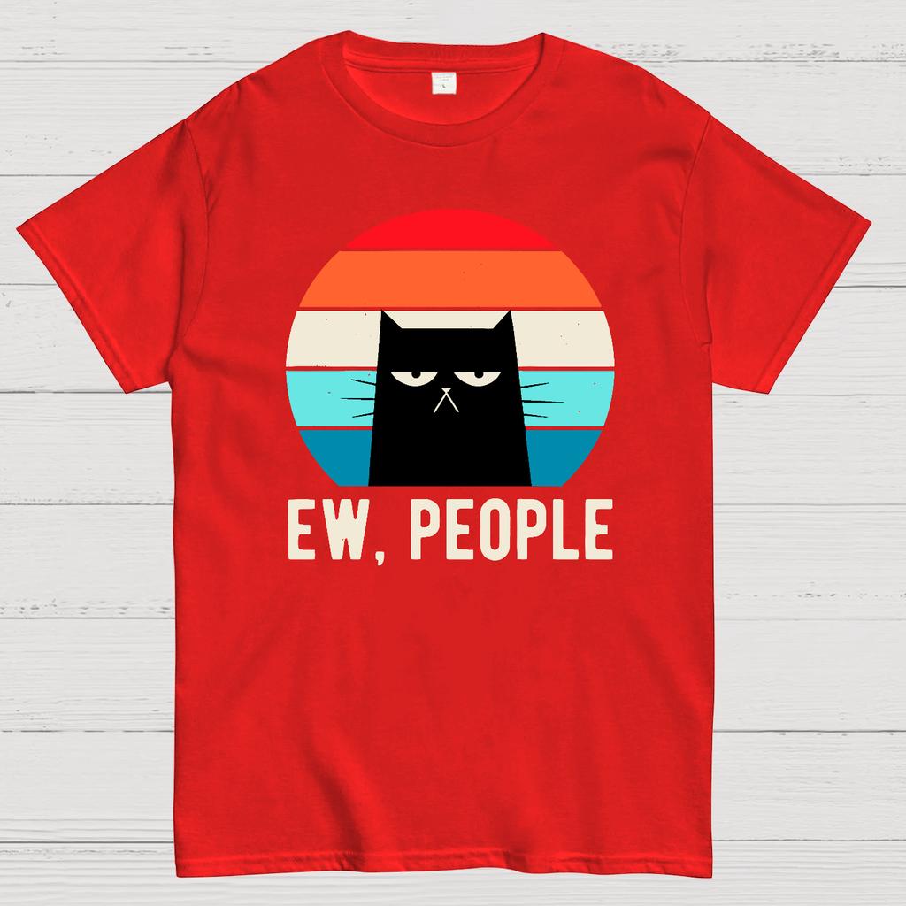 Ew People Funny Cat Cotton Summer Casual Cool Loose T-Shirt