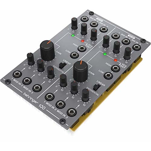 Behringer SYSTEM100 Series 130 Dual VCA Modular Analog Synthesizer, Eurorack Compatible, Gray