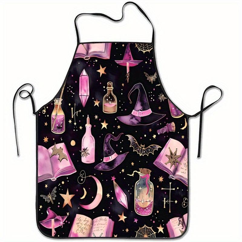 1pc of a Magic-Themed Apron Featuring Witch Hats, Designed for Home Decor, Cooking, And Baking. for Halloween