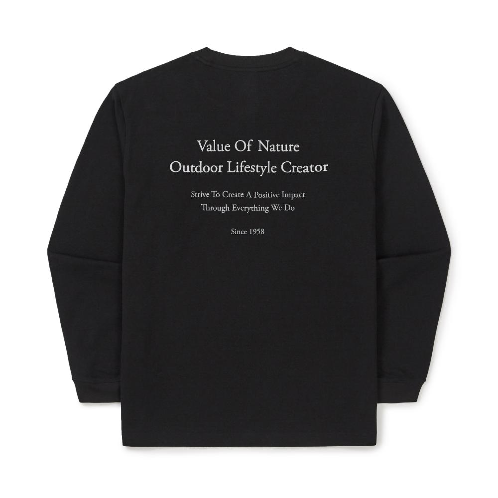 SNOWPEAK Sorona Lettering Long Sleeve T-shirt Black (S26SUFTL62)
