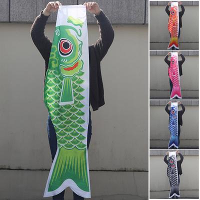 Japon Sazan Rüzgar Tulumu Bayrağı Balık Rüzgar Tulumu Flama Zarif Desen Canlı Renk Yeterince Uzun Flama Balık Bayrağı