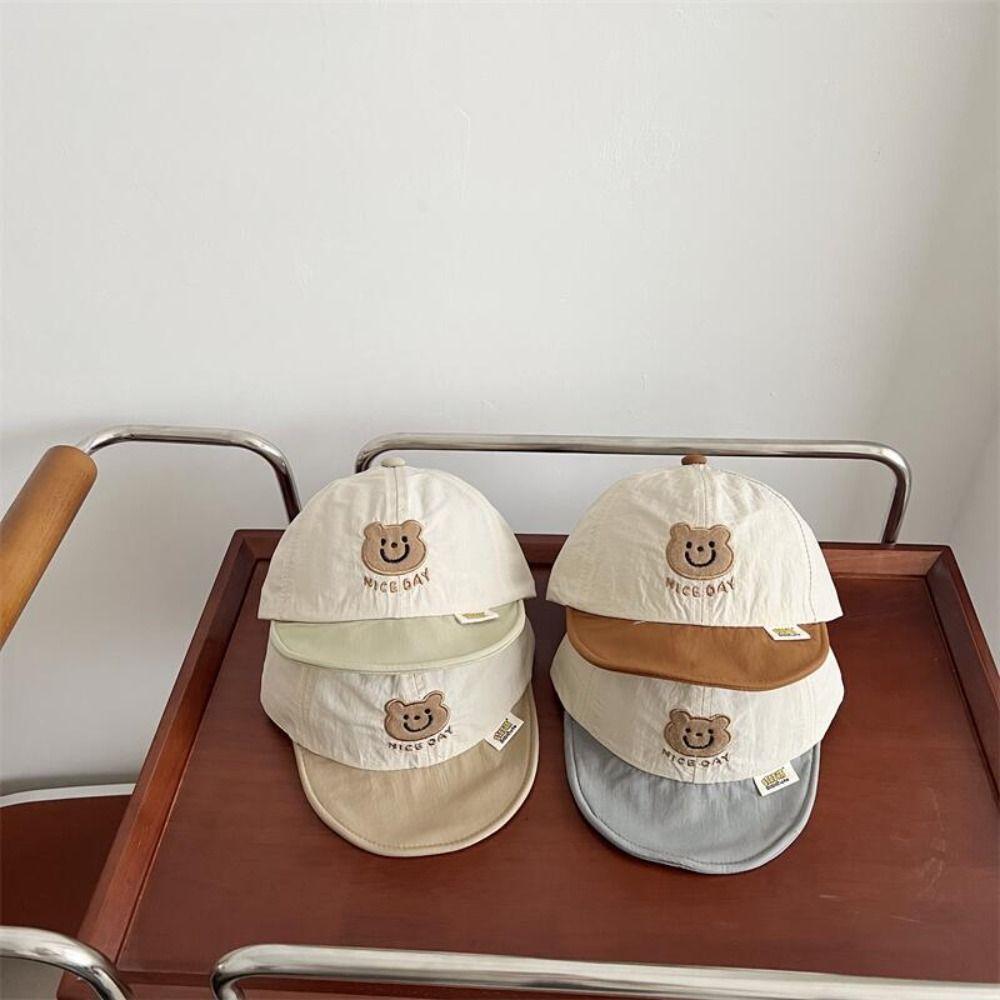 Soft Baby Peaked Hat Summer Children Sunscreen Cap Ins Bear Baseball Cap  Kids