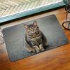 Cartoon furry cute cat animals, game carpet, non-slip washable floor mat