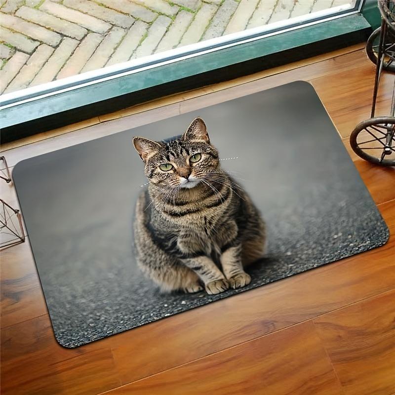 Cartoon furry cute cat animals, game carpet, non-slip washable floor mat