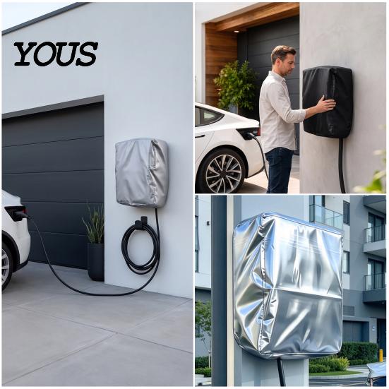 Anti Fouling Charging Point Protector Car Station Dust Cover, Universal Waterproof Oxford Cloth Protective Ev Cover Shield, Drawstring Design