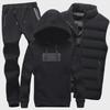 Men's Casual Hooded Sweatshirt Vest 3-Piece Suit – Fashionable and Simple for Autumn & Winter