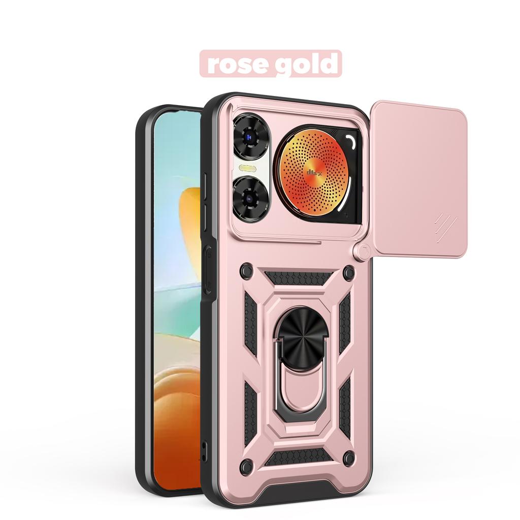 For ZTE nubia Music Case ZTE nubia Music Cover nubia Music Magnetic Ring Holder Armor Phone Case Slide Camera Protect Back Cover