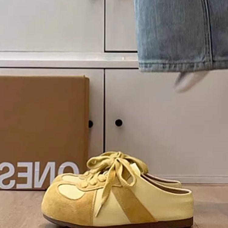 

Женская обувь с внутренней высотой, толстой подошвой, нишевым мешком на голове, женские осенние универсальные спортивно-повседневные полушлепанцы 40