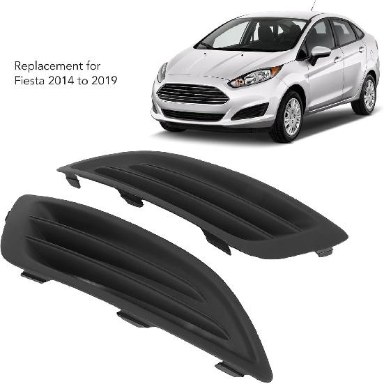 Aqxreight Front Bumper Fog Light Cover D2BZ15266AA for 2014 To 2019, Enhances Safety and Visibility, Black ABS Material