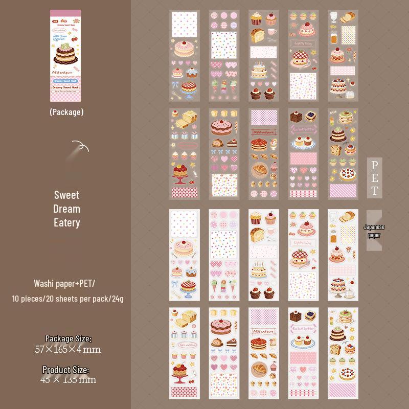 Sweet Dream General Store: Ketchup Girl Cat Dessert Sticker Book