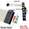 PET Matrix 1x7 Key Monitor Membrane Switch Control Panel