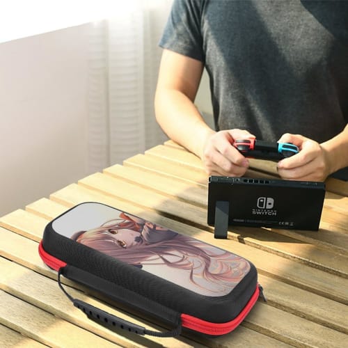 NIKKE Nintendo Switch Case with Goddess of Victory: Game Console Storage Bag, Stain-Resistant, Shock-Resistant, Full Protection, Holds 20 Game Cards,