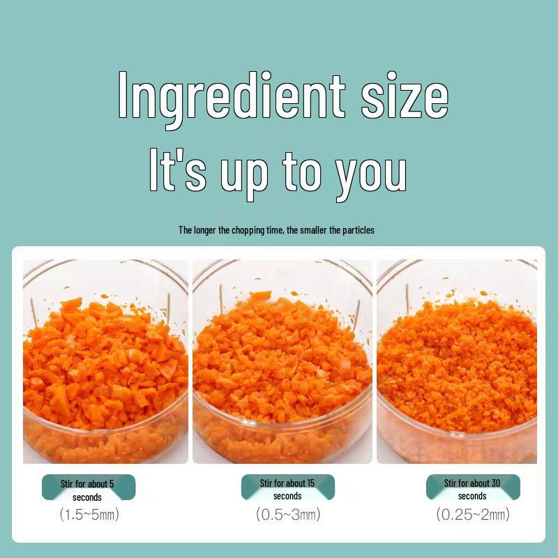 Household Mini Garlic Chopper & Vegetable Cutter - Thickened Hand-Pull Design for Garlic Paste and Puree