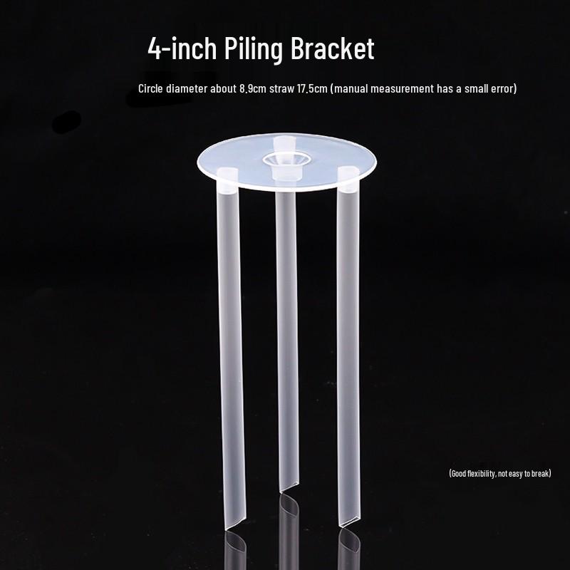 Двухъярусная подставка для торта со стяжками – Прозрачная основа для торта на день рождения 4/6/8/10 дюймов