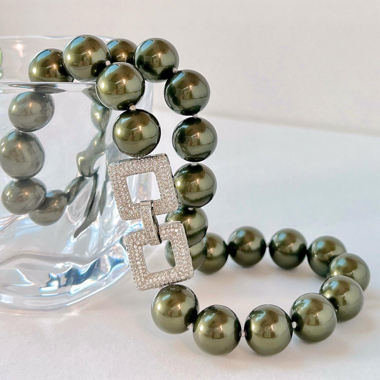 14Mm Large Granular Tahitian Bead Necklace Clavicle Chain