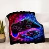 "Neon Gaming Controller: Vibrant Retro Style"Blanket Flannel Throw Blanket for Sofa, Bed, Travel, Camping, Office, Couch, Chair, And Bed Gif