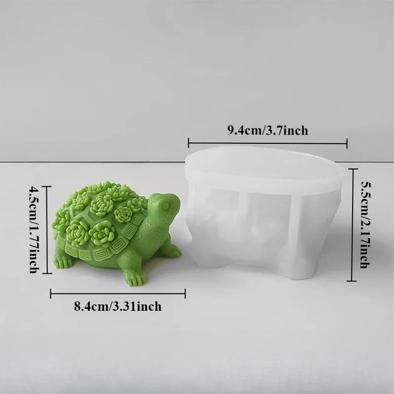 

3D Large Turtle Candle Silicone Mould DIY Turtle Handicrafts Resin Gypsum Cement Mold Handmade Soap Ice Cube Making Tools