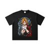 260 GSM Double Yarn 32 Count 100% Cotton Fullmetal Alchemist V6 Edward Print Unisex Heavy Cotton T Shirt
