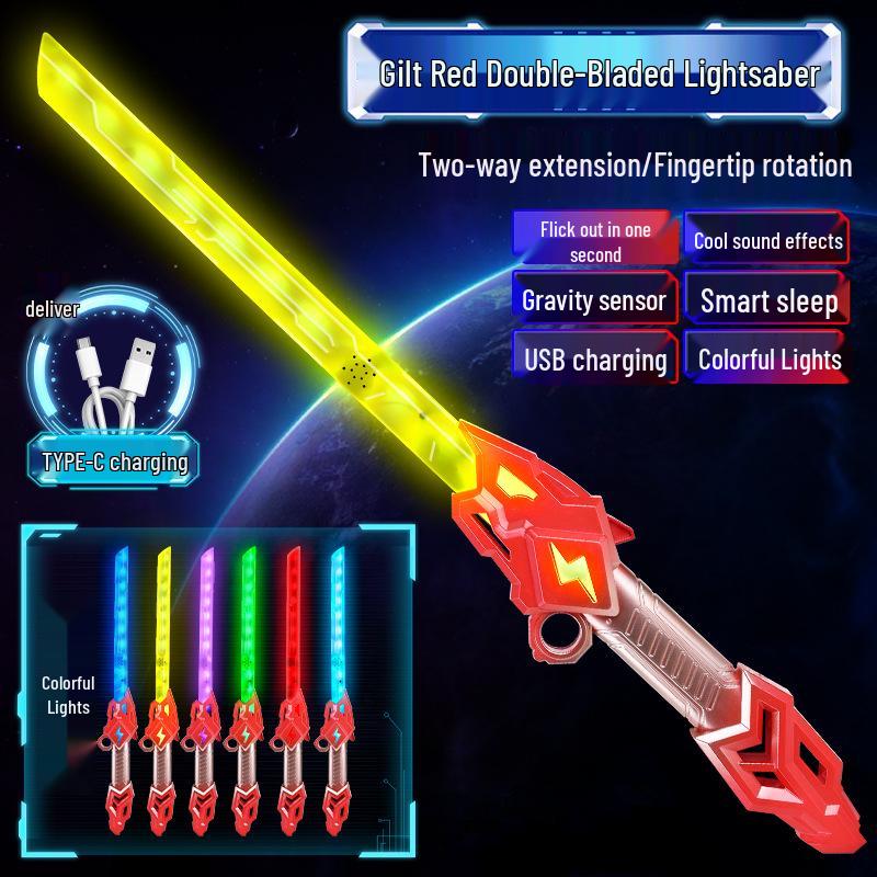 Children's Colorful Telescopic Lightsaber with Sound Effects