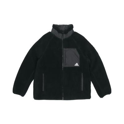 adidas Logo Potisk Oboustranná Bavlněná Bunda se Stojáčkem Unisex Bundy Černá H20784