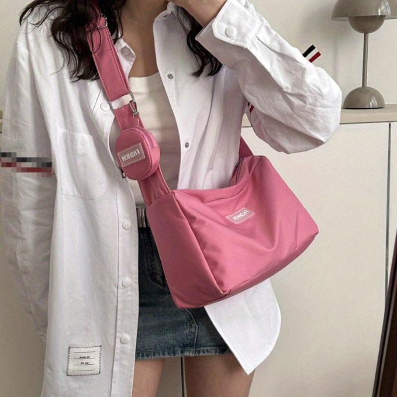 Lyxig Höst Vinter Plysch Toteväska Mjuk Randig Fuskpäls Axelväska med Bekvämt Handtag Perfekt