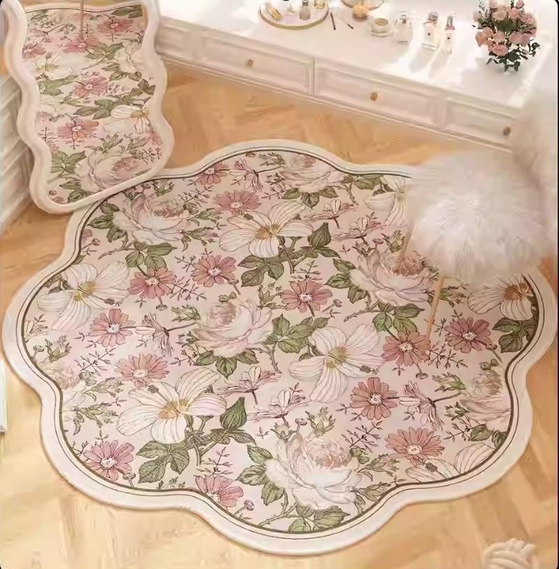 Sweet Irregular Bedroom Bedside Carpet Small Fresh Style Living Room Rugs Creative Fashion Dressing Table Floor Mats  Alfombra