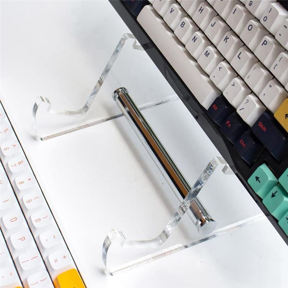 Transparent Acrylic Keyboard Display Stand Holder for Mechanical Gaming Keyboard Tiered Rack Shelf Tray for Computer Desktop