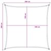Sun Sail Light Gray and White 2 X 2 M HDPE