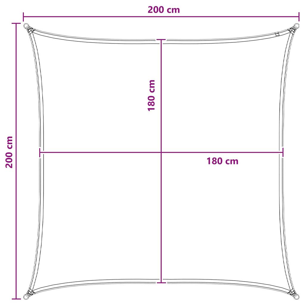 Sun Sail Light Gray and White 2 X 2 M HDPE