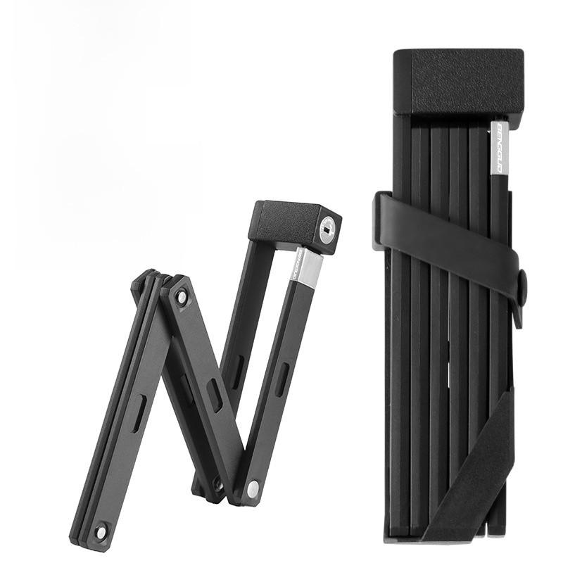 Bike Lock Portable Folding Lock With Stainless Steel Rivets For Ebike And Motorcycle Safety