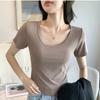 White Short Sleeved T-shirt for Women In Spring Summer Thin Cut Inner Layer Bottom Layer Outer Layer Short Top