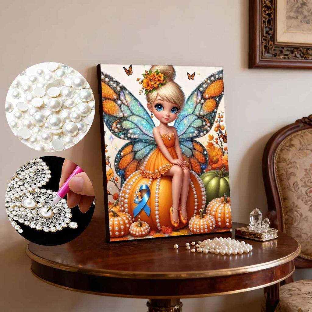 Disney Magical Fairy Little Dingingdong Pearl DIY Art Painting Wall Decor Handmade Gift for Home or Office Decoration