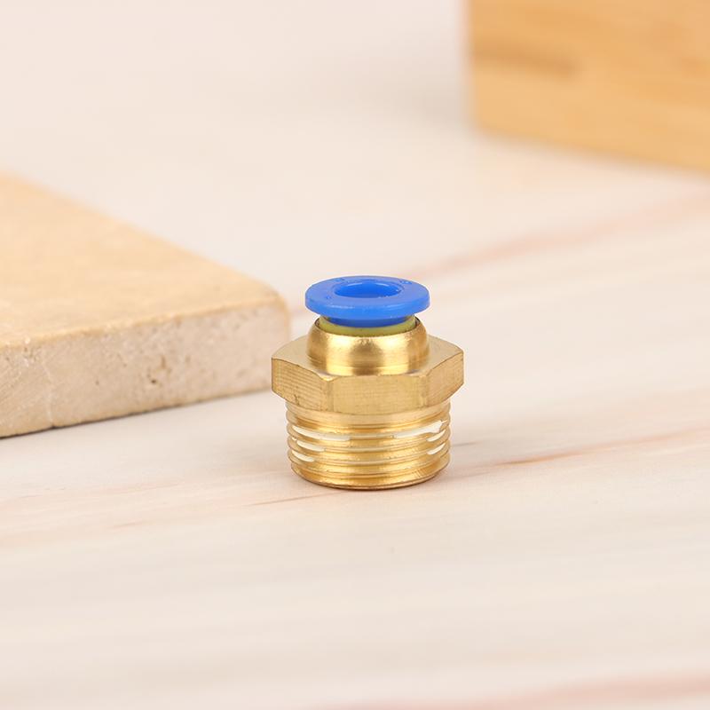 1Pc Pneumatic Air Connector Fitting Pc 4/6/8/10/12/14/16Mm Thread 1/4" 1/8" 3/8" 1/2" 3/4"Hose Fittings Pipe Quick Connectors
