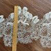 Krajka s vyšívaným zoubkovaným okrajem 1 yard Rybí hedvábná krajka Ruční práce Prolamovaná krajka Svatba