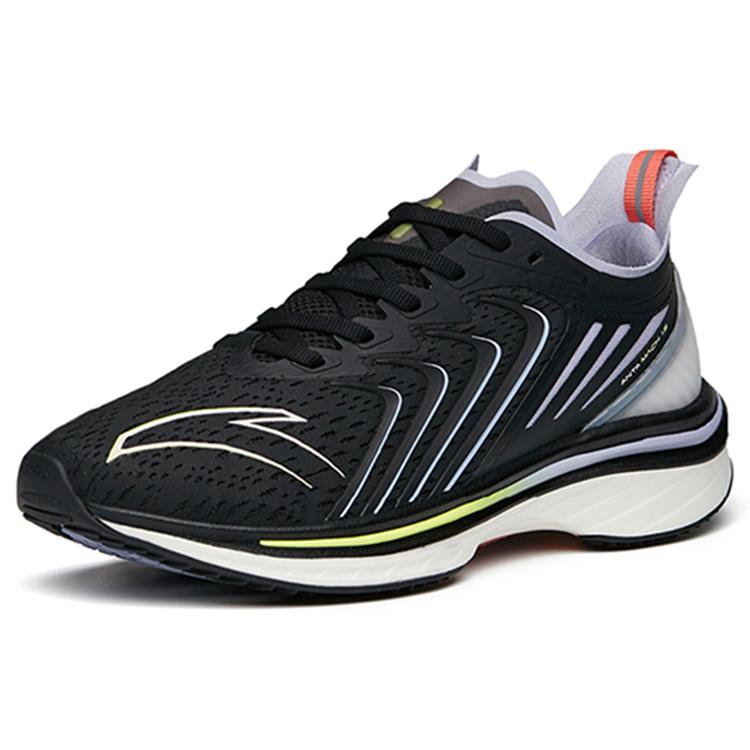 Anta MACH 1.0 Cushioning Slip Resistant Abrasion Resistant Low top Running Shoes Women's Black Purple White 122135562-1