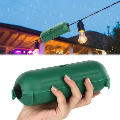 Outdoor Extension Cord Cover with Hanging Hole Cord Connector Protector Waterproof Electric Cord Junction Box for String Lights