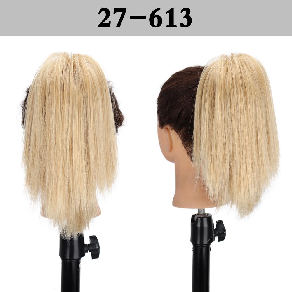 LISI HAIR Synthetic Claw Clip In Ponytail Extension Short Straight Hair Natural Looking For Elegant Women Daily Cosplay Use