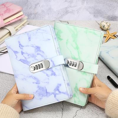A5 Notebook Diary Thickened Handbook Notepad Password Book With Lock