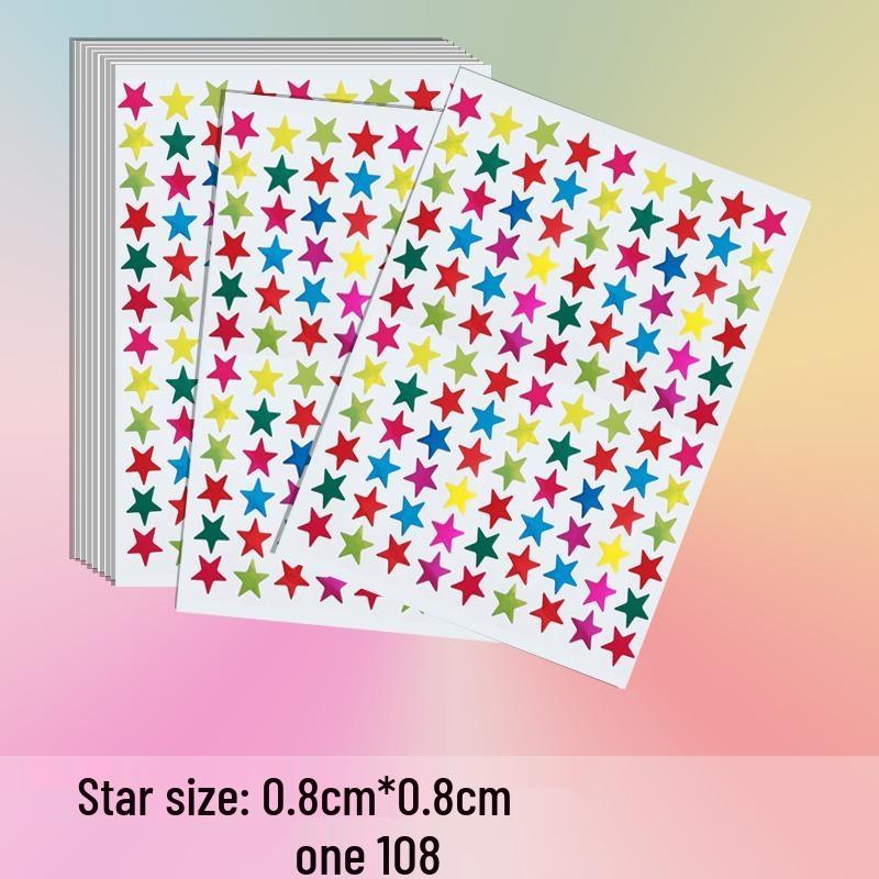 Star-Shaped Reward Stickers for Kids - Self-Discipline Charts & Teacher Incentives for Kindergarten