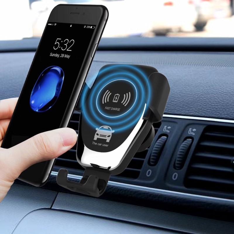 Car Wireless Charger Gravity Sensing Car Air Outlet Fast Charging Wireless Charger Bracket Stand