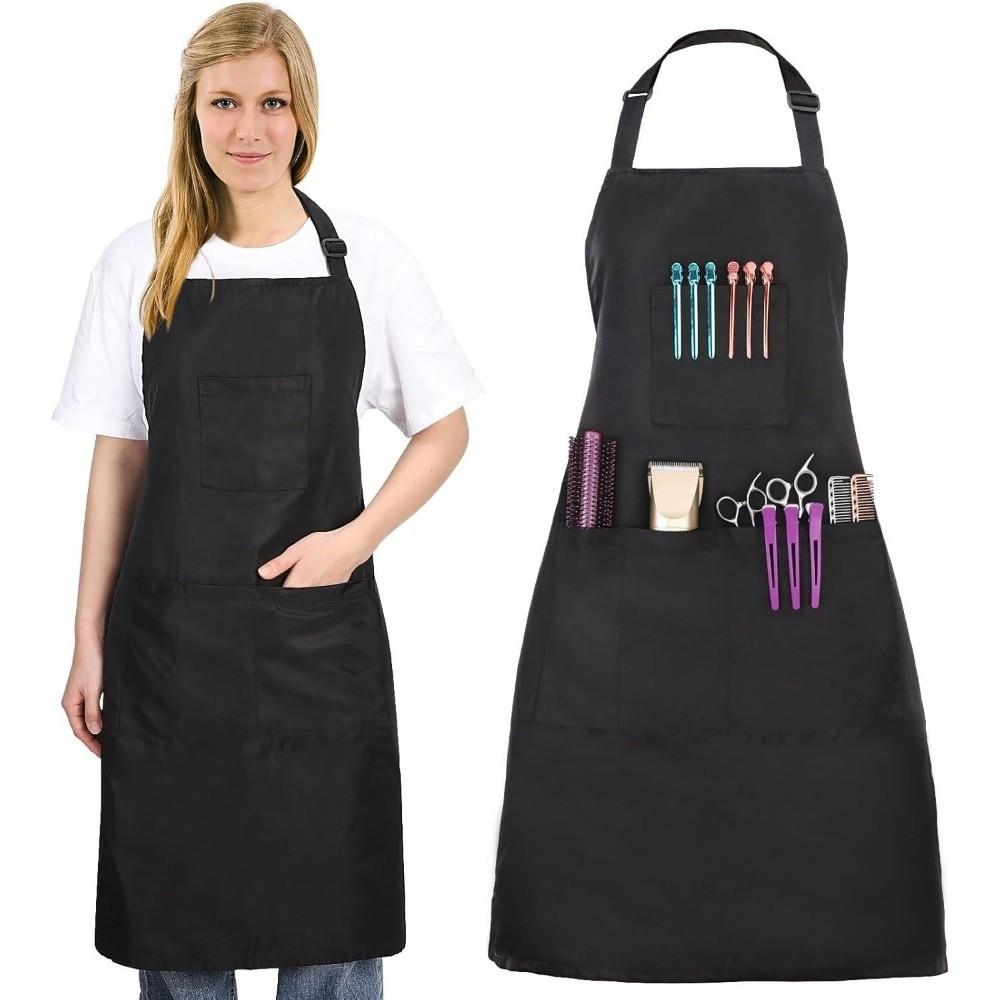 With Pockets Hair Cutting Cloth Waterproof Hair Salon Uniforms Coffee House