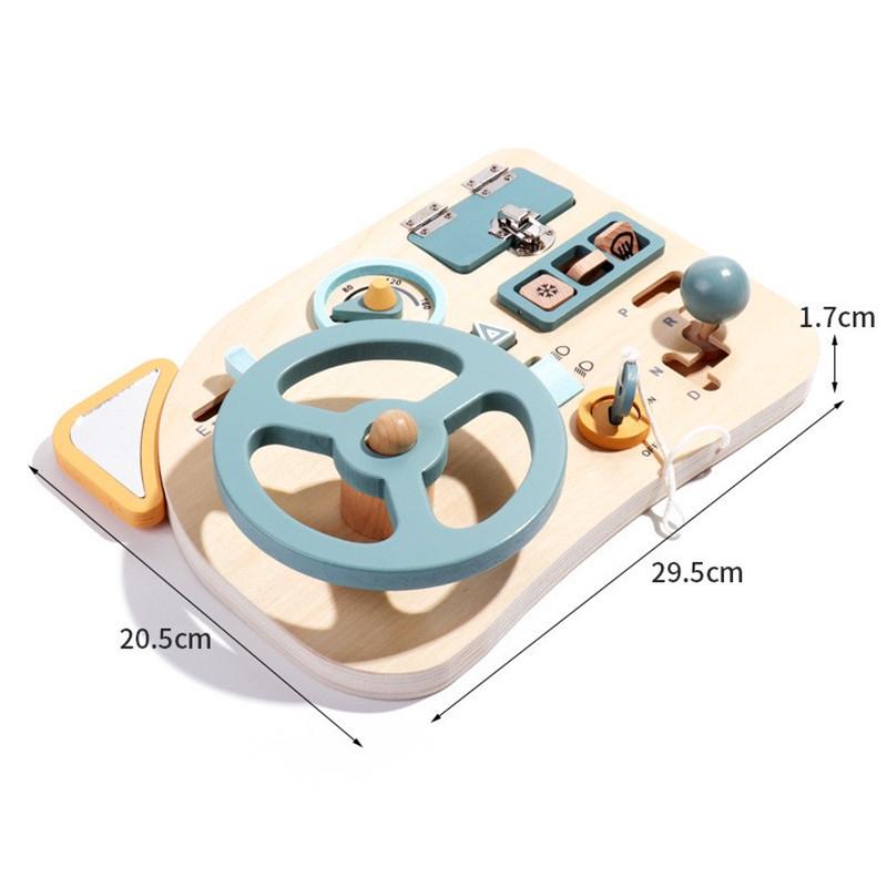 Montessori Steering Wheel Busy Board: Role-Playing Educational Toy for Kids
