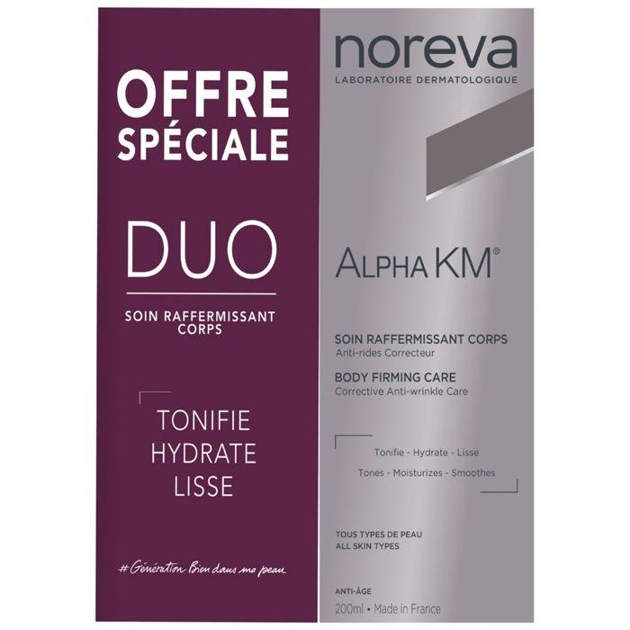 Soin anti-âge raffermissant corporel - NOREVA - Alpha KM - 2 X 200 ml - Hydratant - Sans parabène