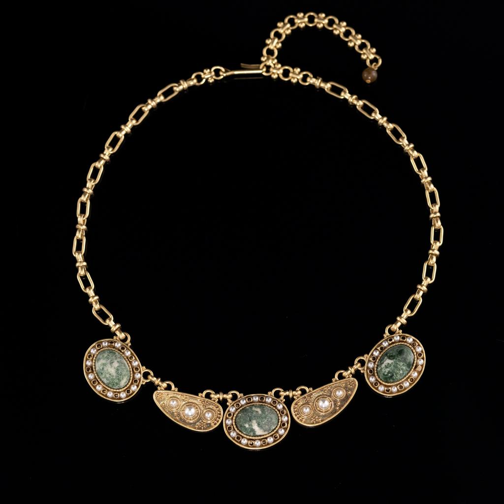 Direktlieferung Mittelalterlicher Vintage Schmuck Nischen Design Französische Retro Schlüsselbein Kette Halskette Halskette Neu