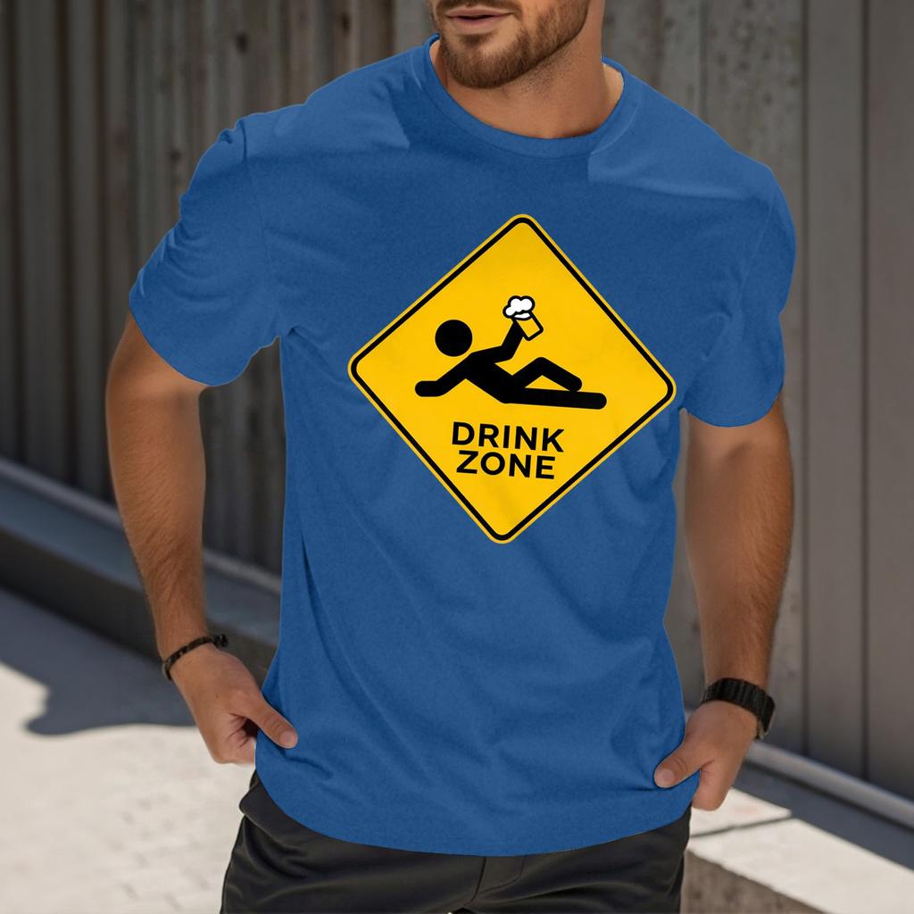 Men's Crew-neck Casual Printed Short-sleeved T-shirt Top