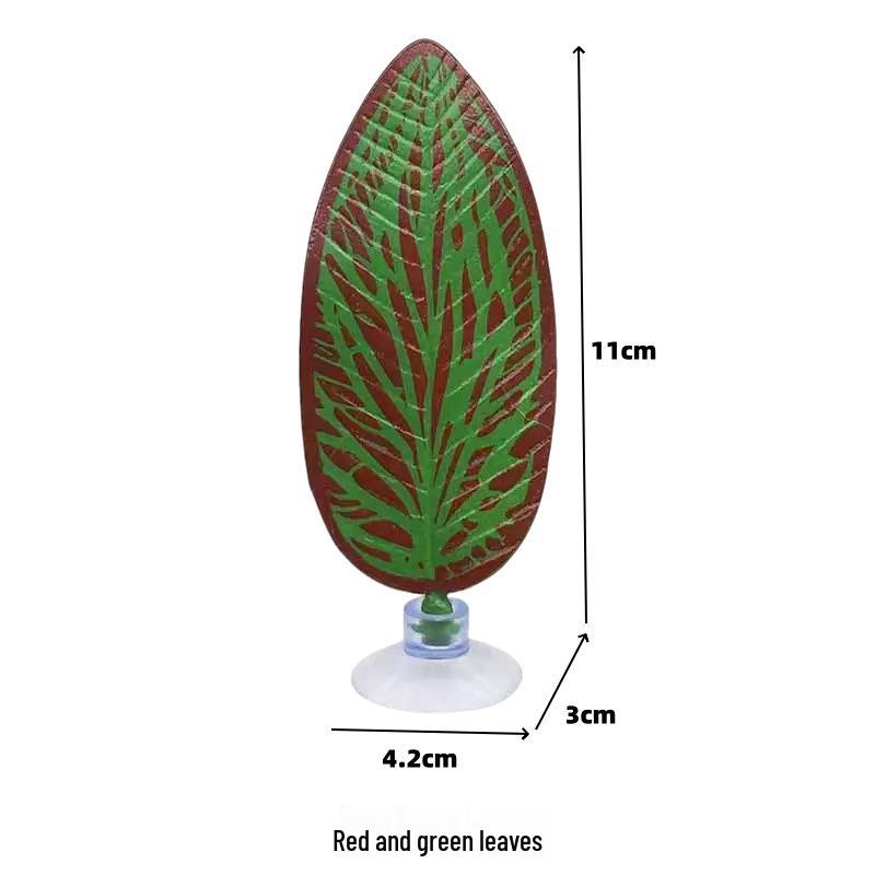 Douyu Fish Tank Leaf Ornament with Suction Cup - Aquarium Decoration for Resting, Sleeping, and Spawning Fish